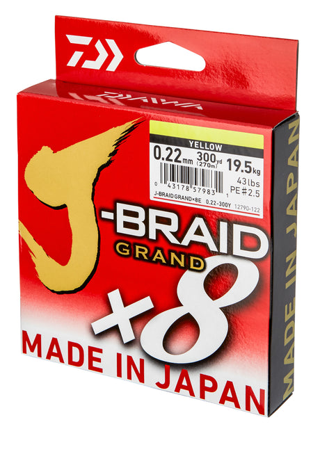 Daiwa J Braid Grand X8 kuitusiima 135m keltainen