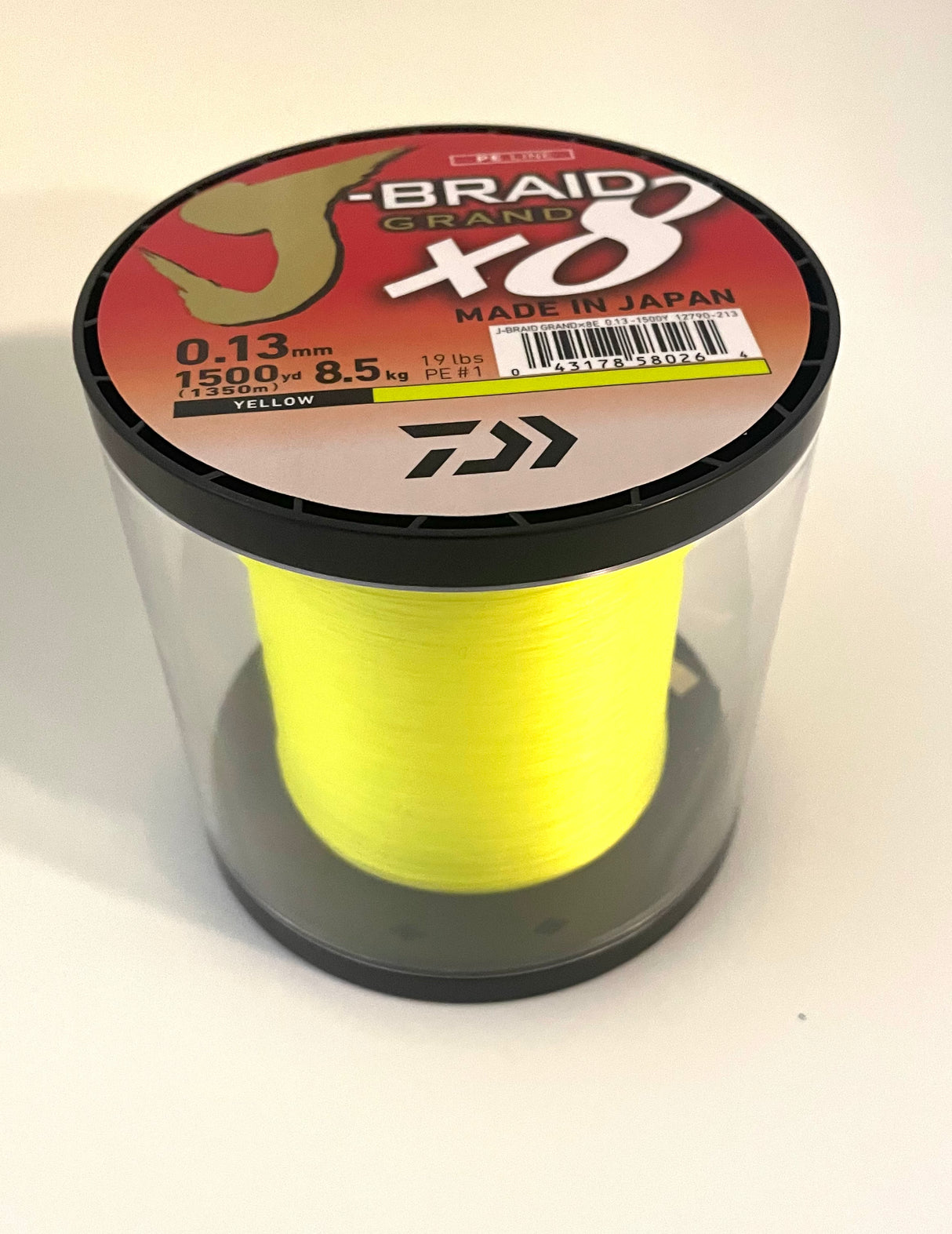 Daiwa J Braid Grand X8 1350m keltainen