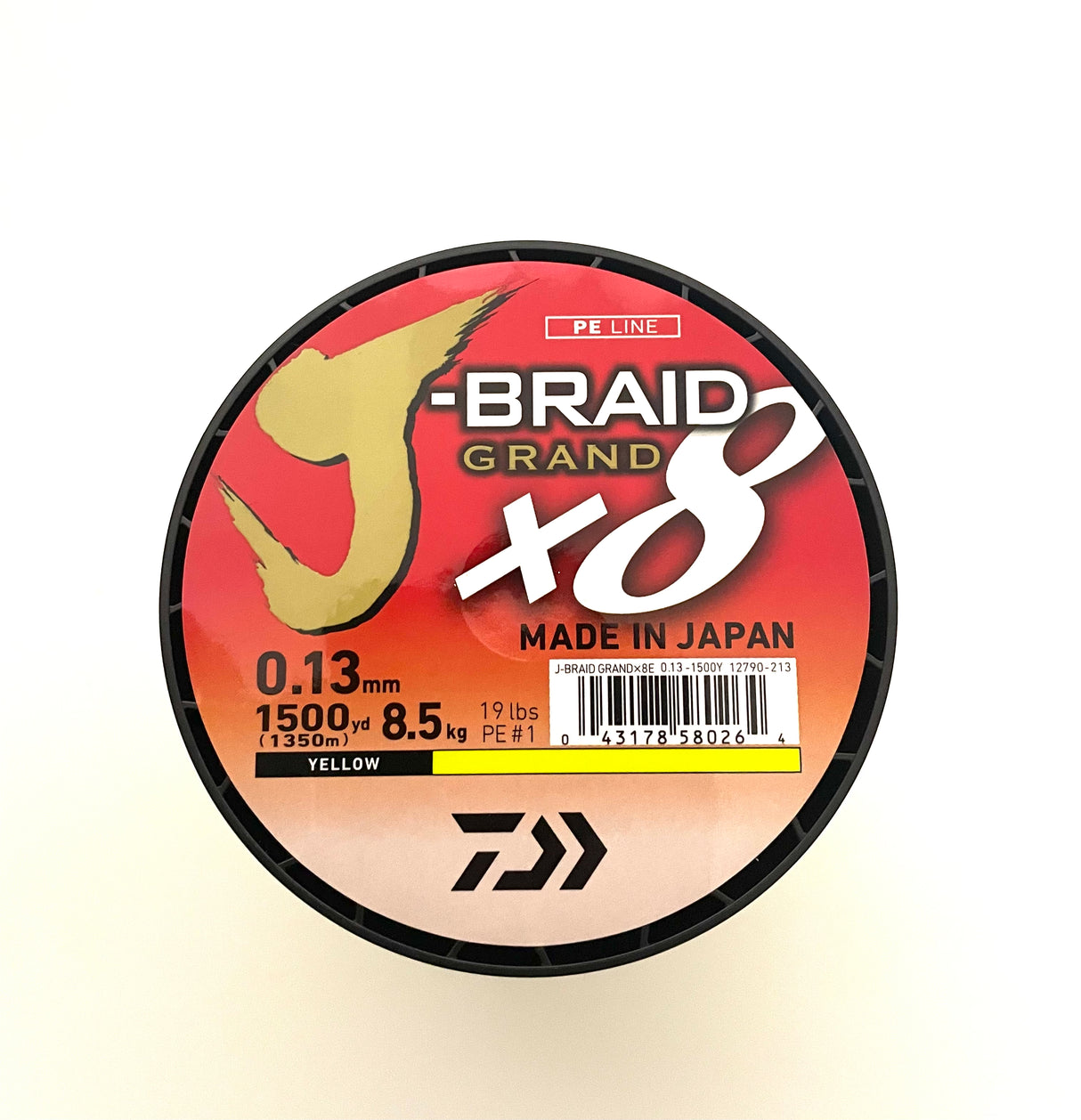Daiwa J Braid Grand X8 1350m keltainen