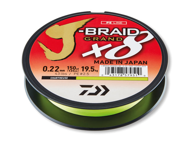 Daiwa J Braid Grand X8 kuitusiima 135m keltainen