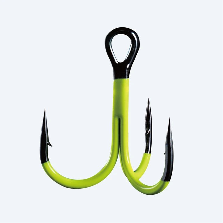 BKK Spear-21 UVC Chartreuse Kolmihaarakoukku 6kpl