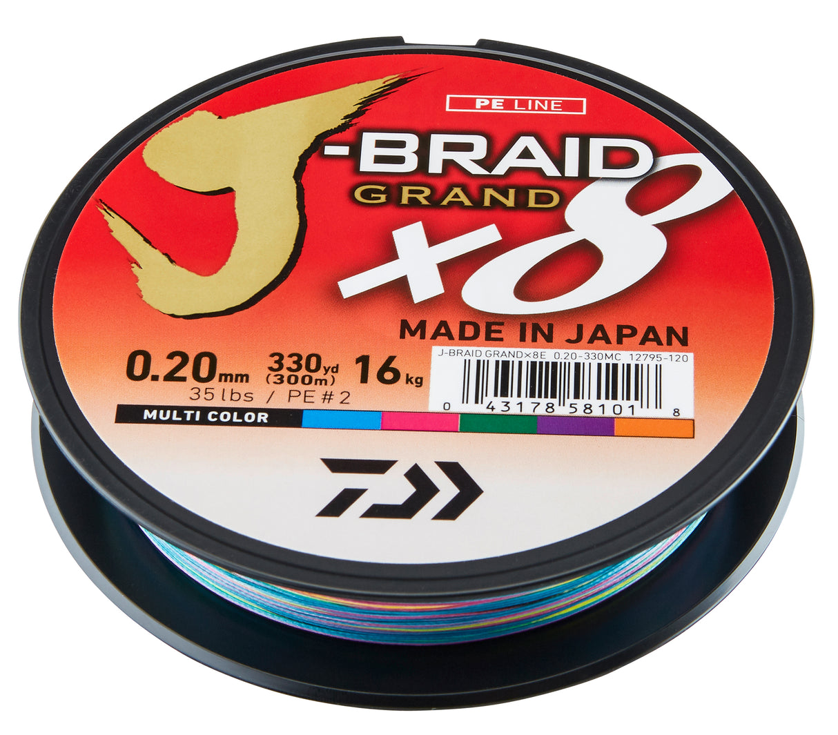 Daiwa J Braid Grand X8 300m MultiColor