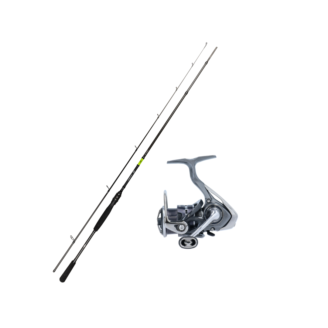 DAIWA PROREX X SPIN 7'2"/219cm/5-25g - DAIWA 20 EXCELER LT 2000 Kuha Avokelasetti